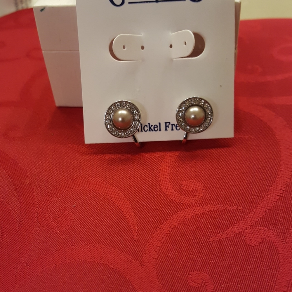 Silvertone Clip on earrings